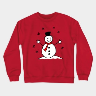 Cute Christmas Cartoon Snowman Crewneck Sweatshirt